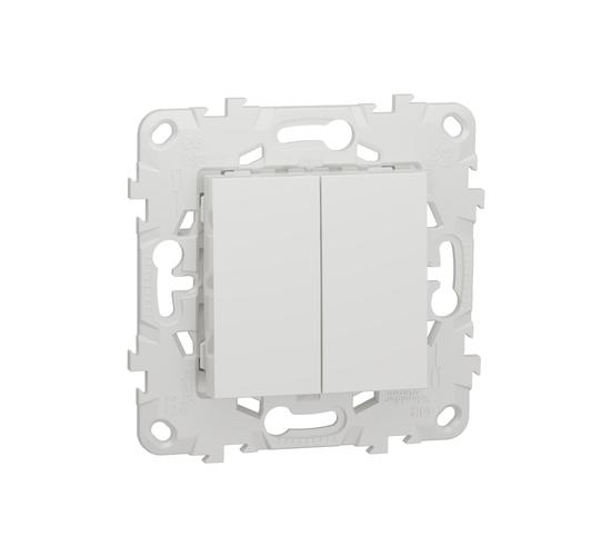 Сериен ключ с монтажна рамка 2 модулен бял NU521118 main image