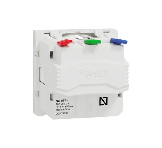 Контакт шуко с детска защита 16A 250V безвинтово свързване NU305718 бял main image