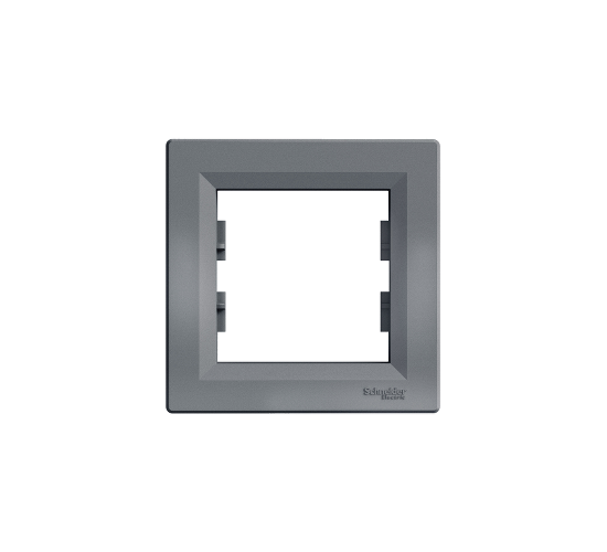 Рамка единична Asfora стомана main image