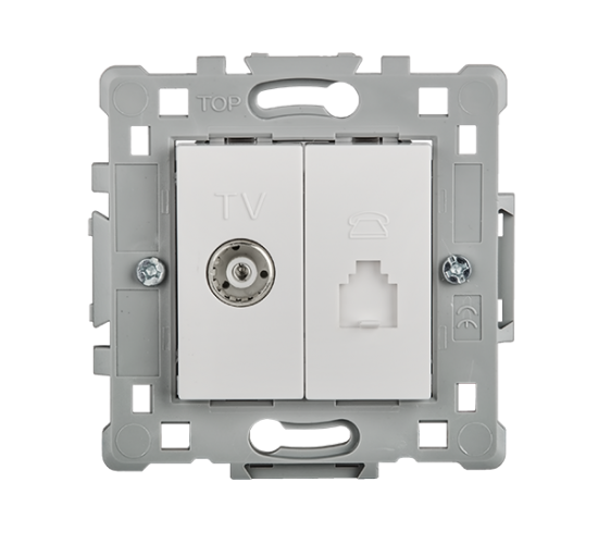 Контакт TV(ЖЕНСКИ)+RJ11 БЯЛ EL0648 SPLENDOR main image