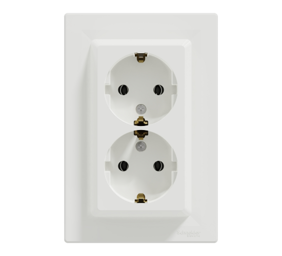 Двоен контакт шуко Asfora бял main image