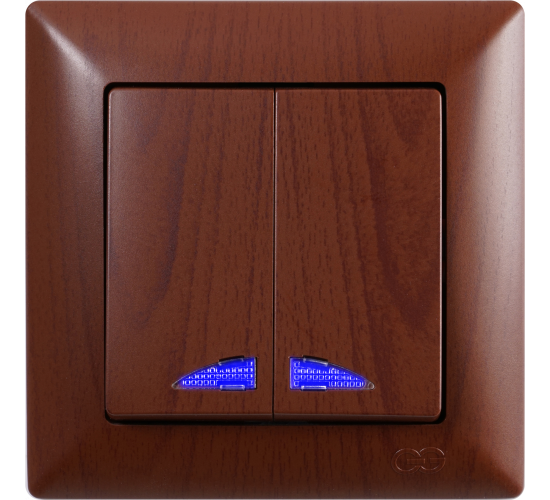 Ключ сериен светещ схема 5 Visage тъмен махагон main image