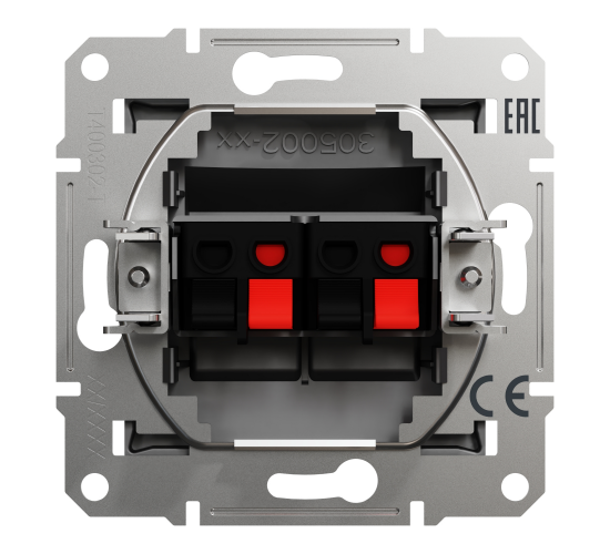 Двойна розетка за високоговорител,антрацит Asfora EPH5700171 main image
