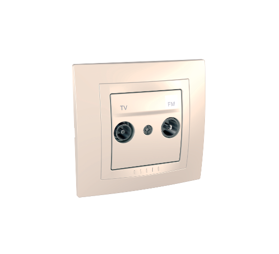 Розетка двойна за TV и радио Unica слонова кост ДО ИЗЧЕРПВАНЕ НА КОЛИЧЕСТВАТА main image