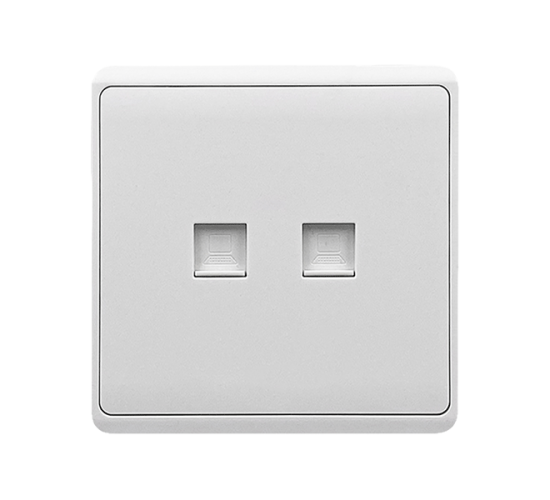 LONDON ДВОЕН  КОМПЮТЪРЕН КОНТАКТ RJ45 БЯЛ main image