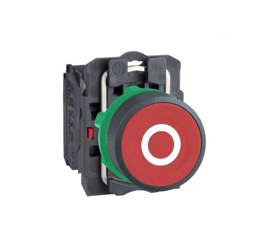 Бутон червен 22 мм пружинно връщане обозначен O,1NC main image
