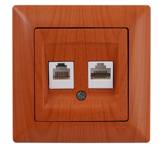 Контакт за компютър+телефон Visage светъл махагон main image