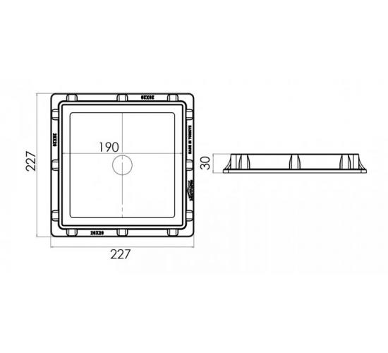 Капак за шахта 20смх20смх20см main image