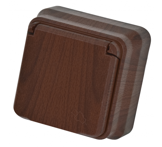 Контакт гюнсан открит монтаж тъмен махагон main image