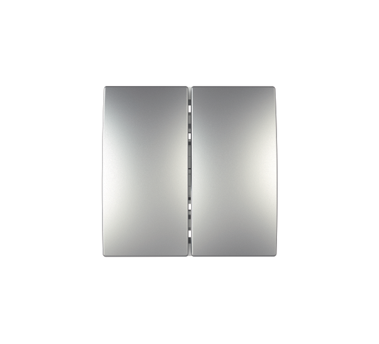 Ключ девиаторен двоен схема 6 двумодулен 10A 250VAC механизъм Unica сребрист/алуминий main image