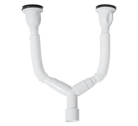 Гофриран сифон за мивка ф40 двоен main image