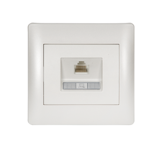RHYME КОМПЮТЪРЕН КОНТАКТ RJ45(CAT6E) БЯЛ, МЕТАЛИК main image