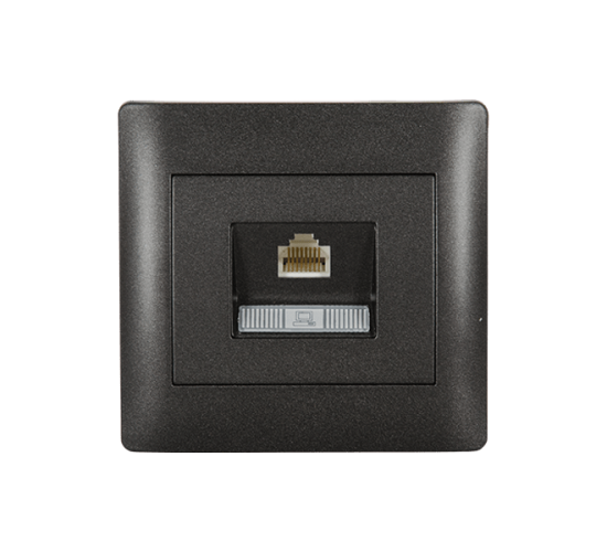 RHYME КОМПЮТЪРЕН КОНТАКТ RJ45(CAT6E) ГРАФИТ, МЕТАЛИК main image