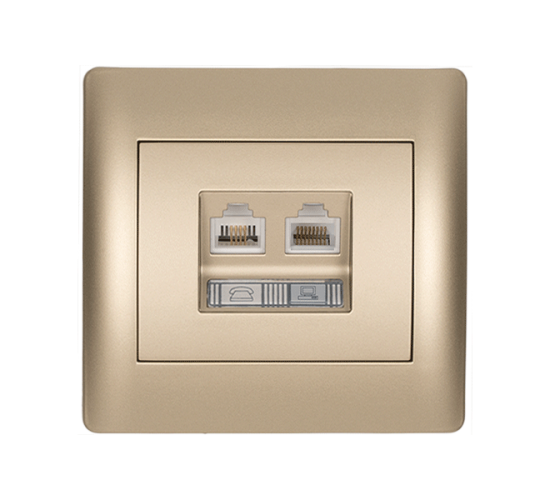 RHYME RJ11+RJ45 ШАМПАНСКО, МЕТАЛИК main image