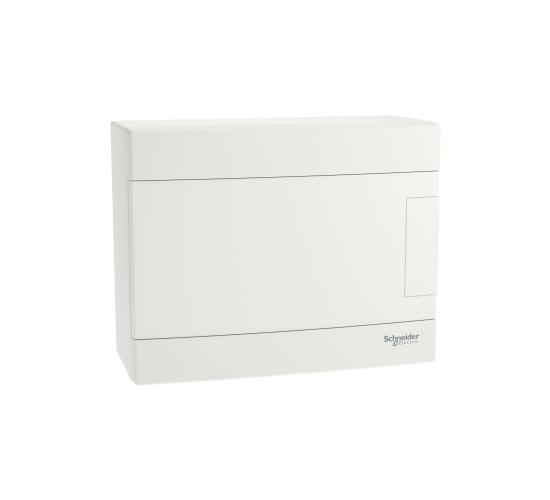 Модулно табло Easy9 EU открит монтаж 1х8 модула 2 клеми земя/нула бяла врата main image