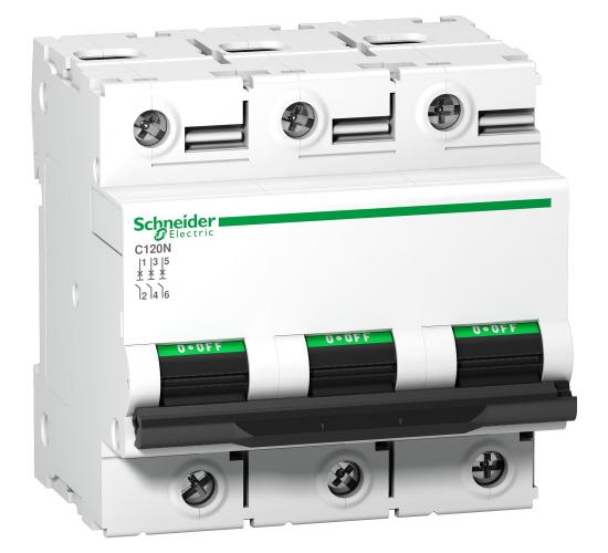 Автоматичен прекъсвач C120N, 3P, 100A, крива C, 400V, 10kA main image