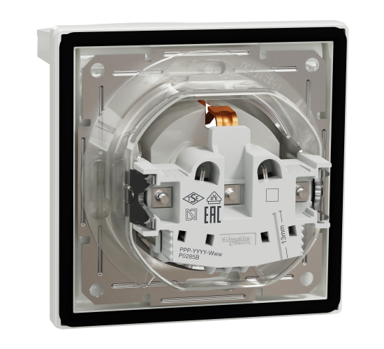 Контакт шуко със защита и капак IP44, Asfora бял main image