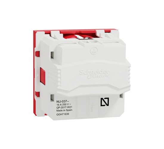 Контакт шуко с детска защита 2P+E 16A червен NU303703 main image