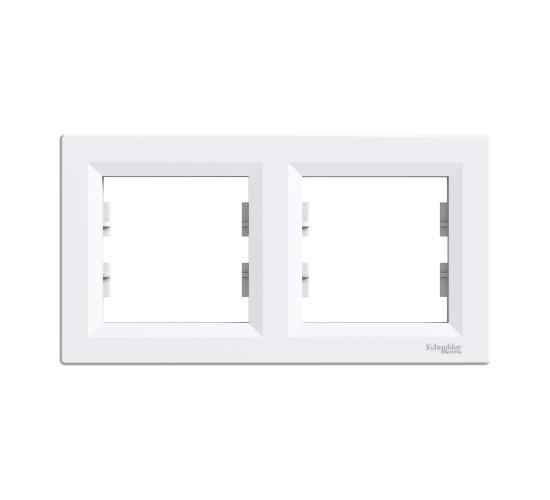 Рамка двойна хоризонтална Asfora бялa main image