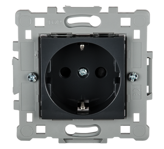 Контакт шуко черен SPLENDOR main image