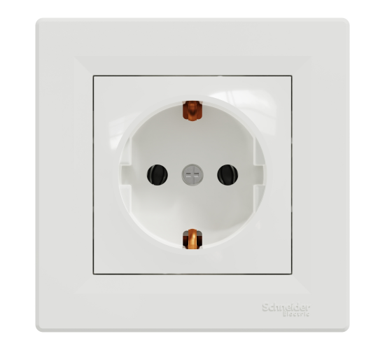 Контакт Шуко 16А Asfora бял main image