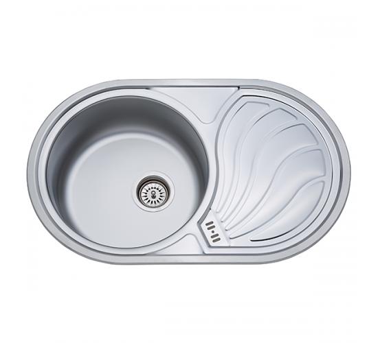 Мивка 780X480X160 мм с един отвор за смесител - Модел: DE 114-08 main image