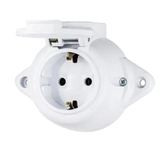ANTIQUE КОНТАКТ С КАПАК 16А 250V IP44 БЯЛ main image