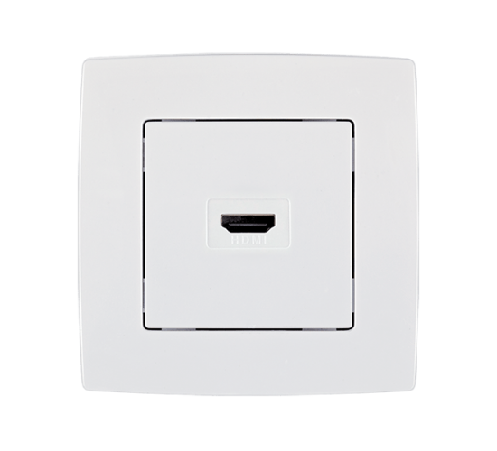 CITY HDMI РОЗЕТКА БЯЛ МЕТАЛИК main image