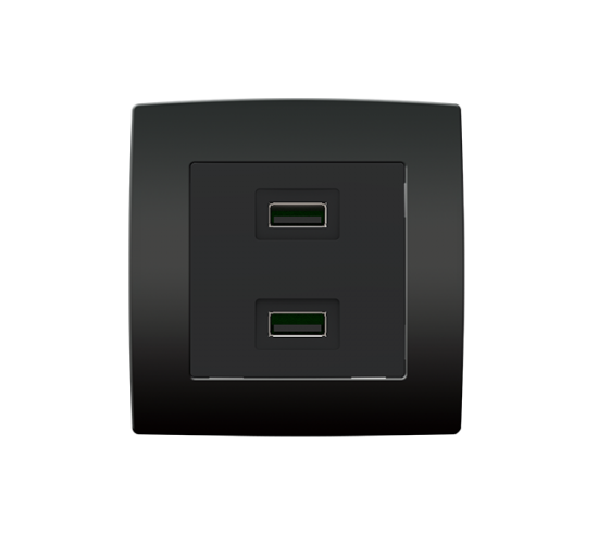 CITY USB ДВОЕН КОНТАКТ АНТРАЦИТ main image