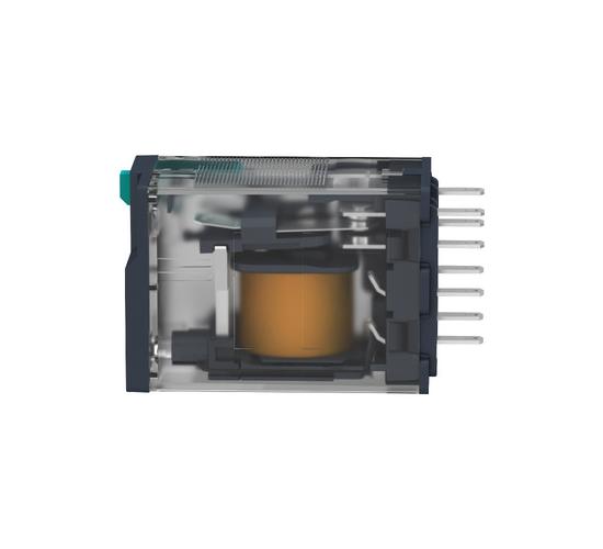 Миниатюрно реле с основа Harmony 12A 2CO с LED, заключващ се тест бутон 24V DC RXM2AB2BD main image