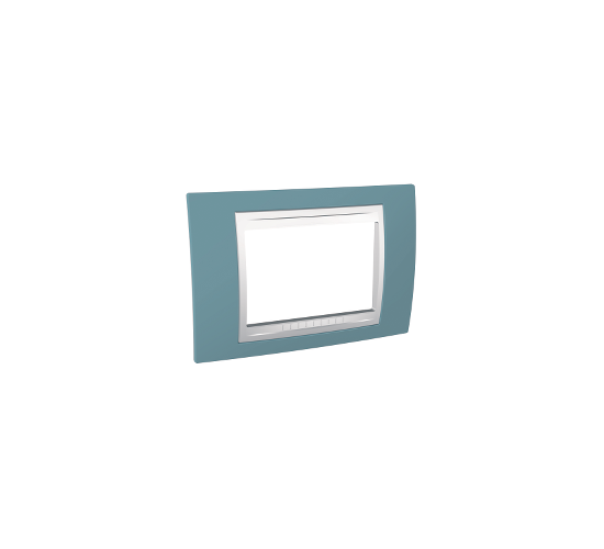 Рамка 3 модула Unica Plus светло син/бял main image