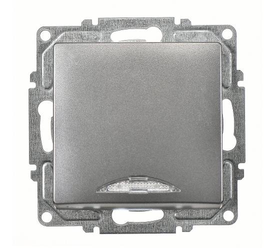 Ключ Егона единичен светещ тъмно сив механизъм main image