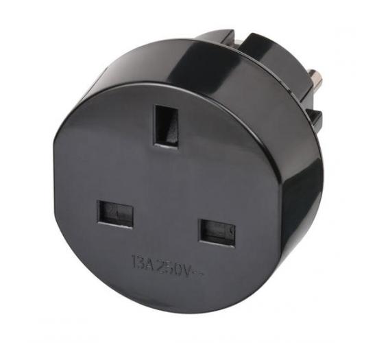 Адаптор преход английски старт-шуко черен main image