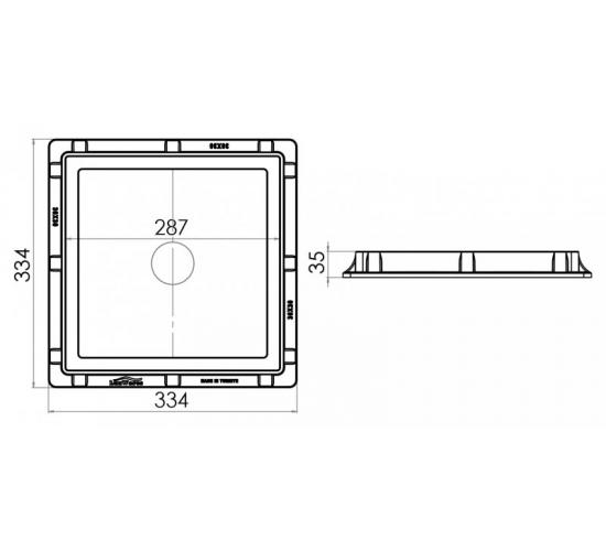 Капак за шахта 30смх30смх30см main image