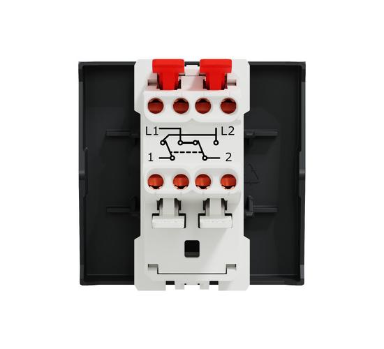 Кръстат ключ 10 А 2 модулen антрацит NEW UNICA NU320554 main image