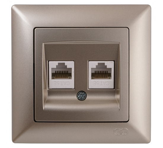 Контакт за компютър двоен Visage бежов main image