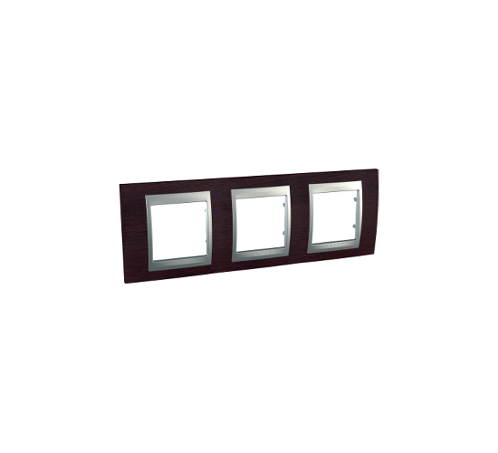 Рамка тройна Unica Top венге/алуминий main image
