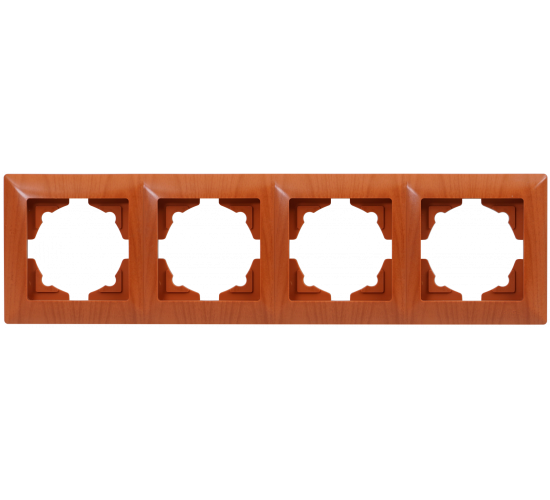 Рамка четворна Visage светъл махагон main image