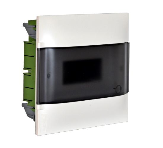 Табло за СКРИТ монтаж 12 мод. Practibox S с прозрачна врата и Н и РЕ клеми Legrand за гипсокартон main image