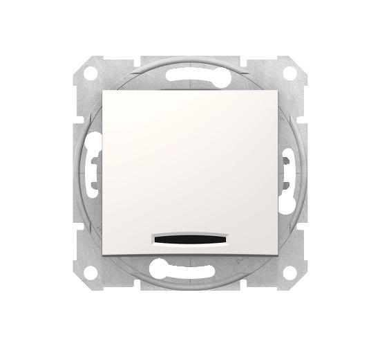 Ключ единичен схема 1 светещ механизъм крем SDN1400123 OLD SERIES main image