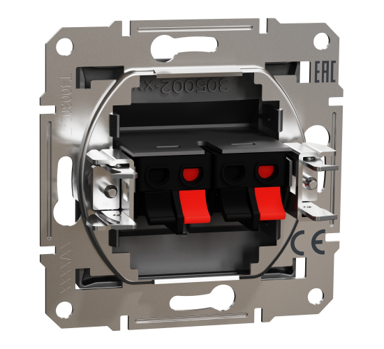 Двойна розетка за високоговорител,антрацит Asfora EPH5700171 main image