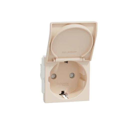 Контакт шуко с капак 2 модулен 2P+E 16A NU303744TA main image