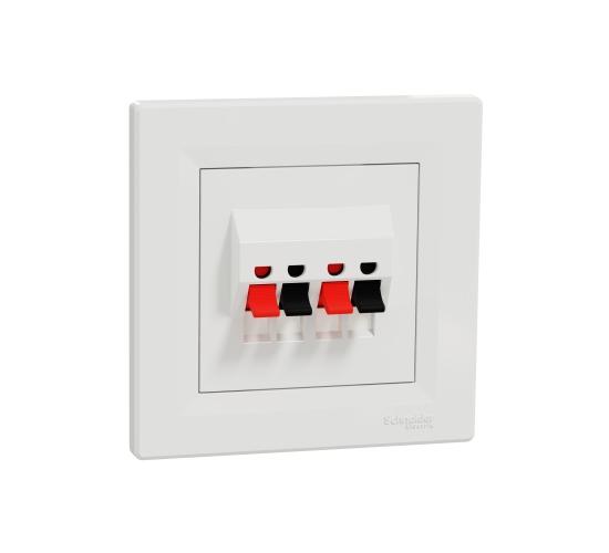 Двойна розетка за високоговорител,бяла Asfora EPH5700121 main image