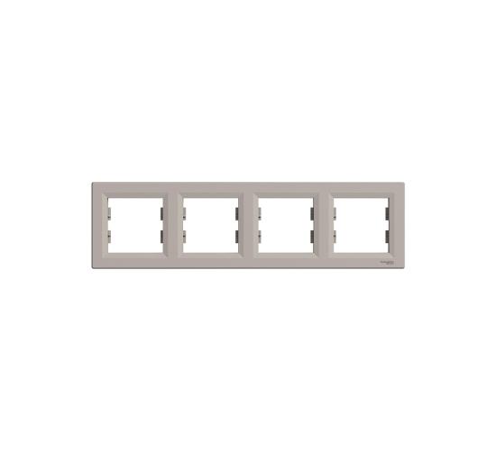 Рамка четворна хоризонтална Asfora бронз main image