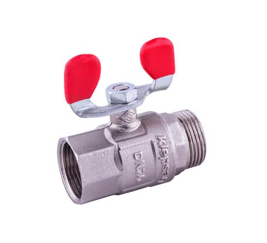 Кран сферичен с перчата ръкохватка 1/2" с мъжка-женска резба main image