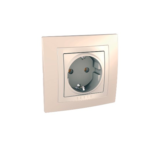 Контакт единичен 16А 250VAC Unica крем ДО ИЗЧЕРПВАНЕ НА КОЛИЧЕСТВАТА main image