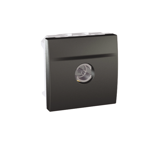 Розетка за TV женски преход двумодулна Unica Top/Class графит main image