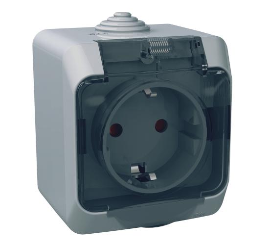 Контакт открит монтаж 16А с прозрачен капак WDE000643 main image