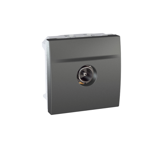 Розетка единична за TV двумодулна механизъм Unica графит main image