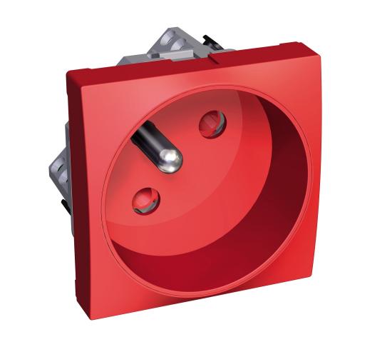 Контакт Рото френски стандарт 16A 250V 2P + E червен main image